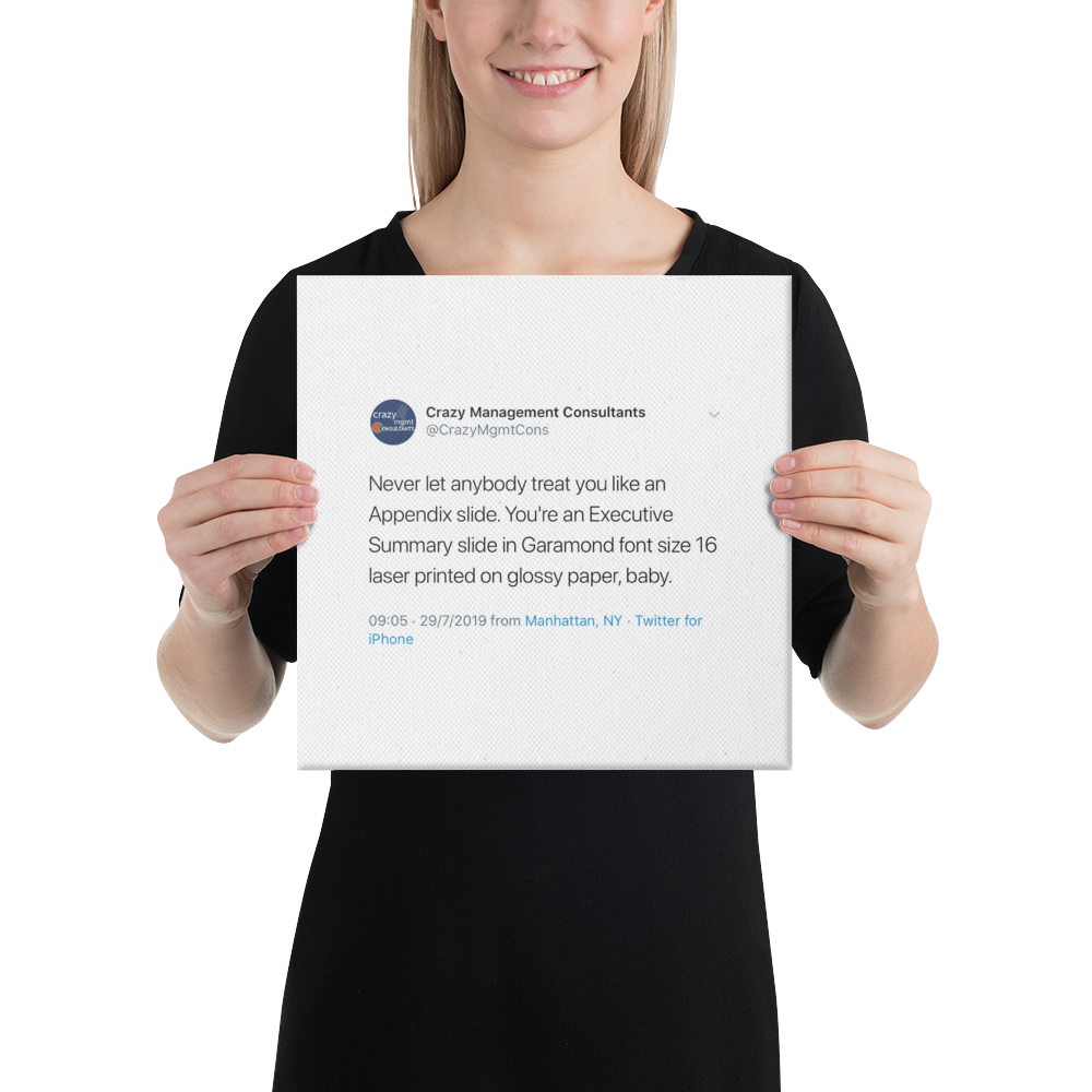 CMC statement tweet on canvas