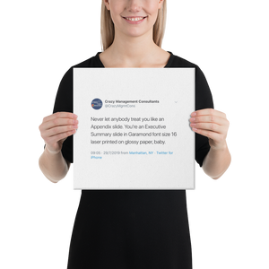 CMC statement tweet on canvas