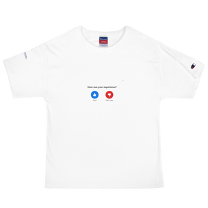 Zoom feedback - Champion white tee
