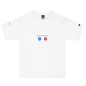 Zoom feedback - Champion white tee