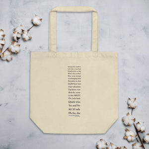 Talk Consulting To Me eco tote bag