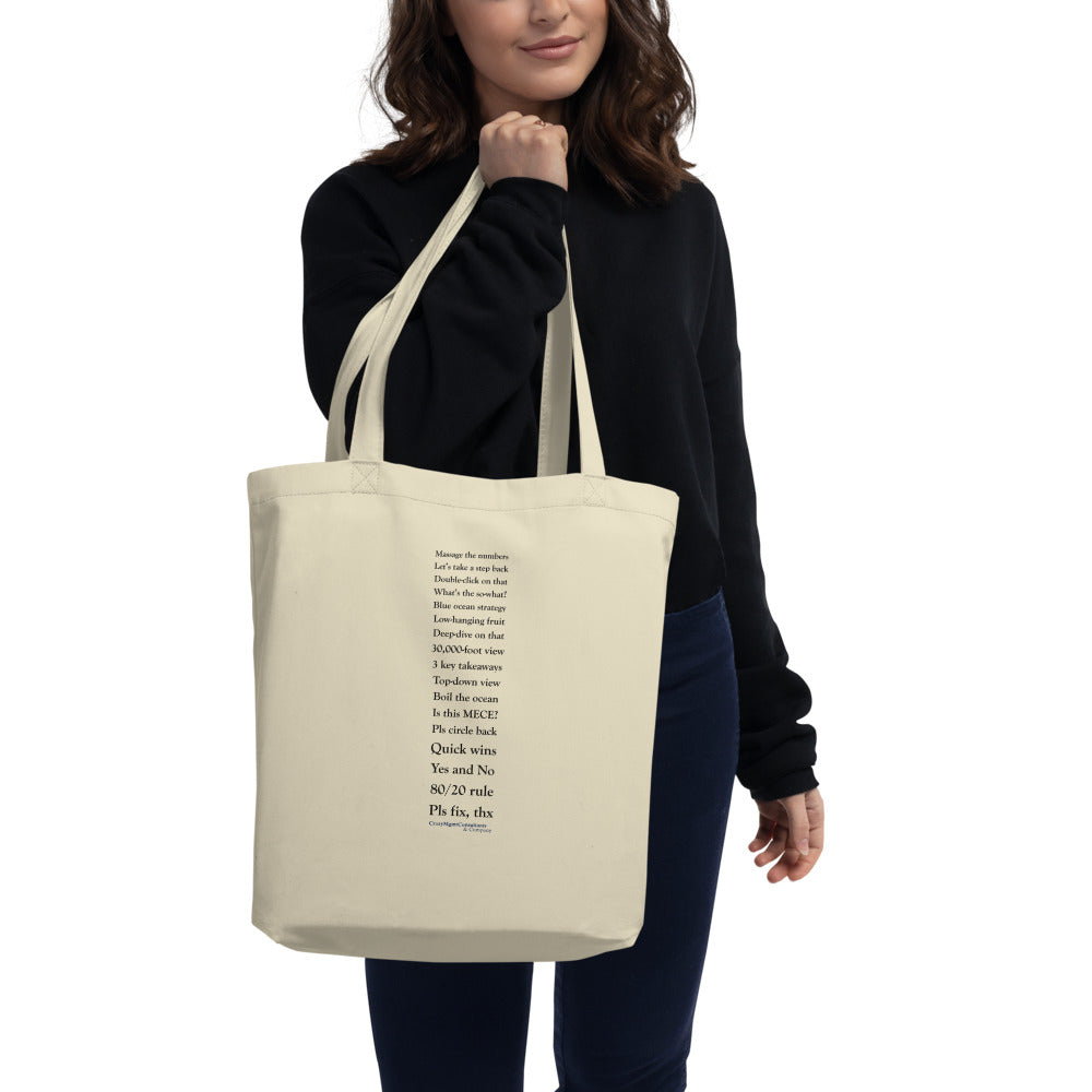 Talk Consulting To Me eco tote bag